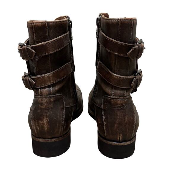 Sundance Brown Studded Leather Combat Boots Women’s Size 38 (US 7.5 - Picture 3 of 6